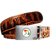 Arnold Palmer Ballmarker Golf Belt Crocodile Leather Red