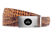 Medium Brown / Ballmarker Crocodile Leather Belts Druh Belts USA