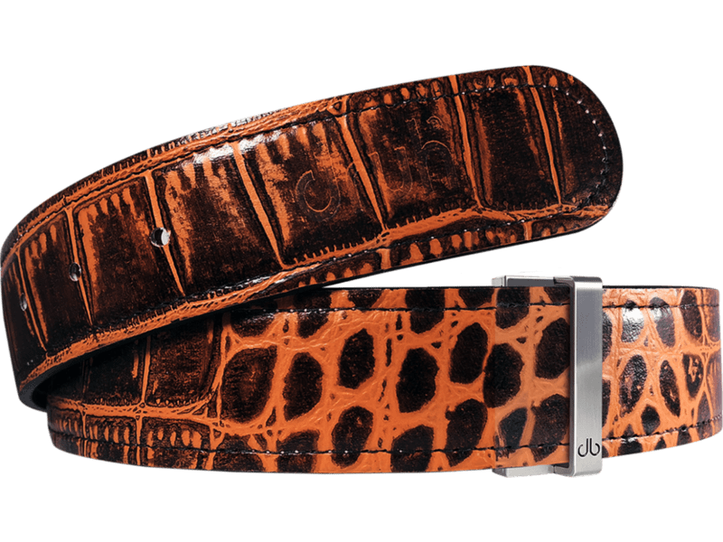 Medium Brown Crocodile Leather Collection Druh Belts USA