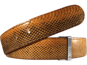 Medium Brown Golf Belt - Snakeskin Leather - Druh Belts