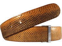 Medium Brown Golf Belt - Snakeskin Leather - Druh Belts