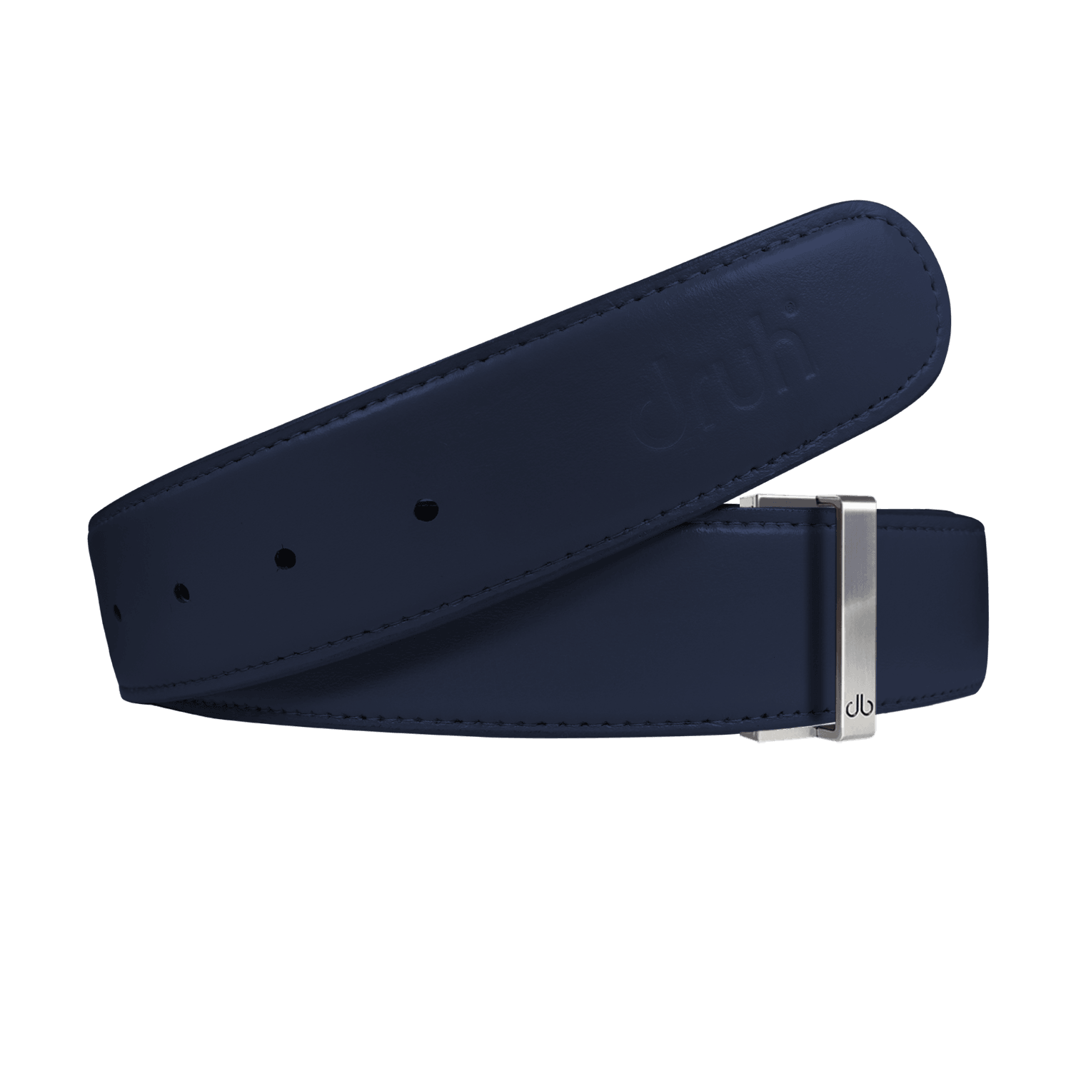Navy blue leather belt Ugo