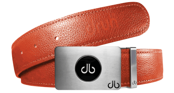 Orange / Ballmarker Full Grain Leather Belts Druh Belts and Buckles | US & Canada