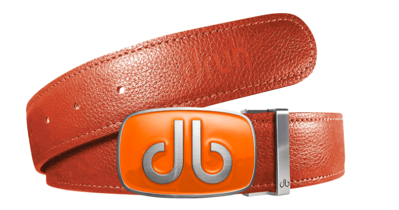 Orange / Big Full Grain Leather Belts Druh Belts and Buckles | US & Canada