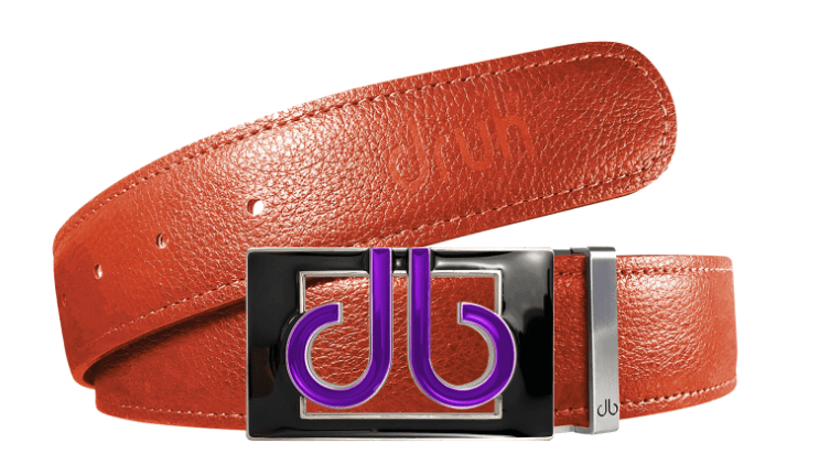 Orange / Color Thru Full Grain Leather Belts Druh Belts and Buckles | US & Canada