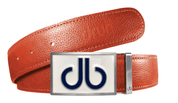 Orange / Double Infill Full Grain Leather Belts Druh Belts and Buckles | US & Canada