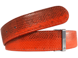 Orange Golf Belt - Snakeskin Leather - Druh Belts