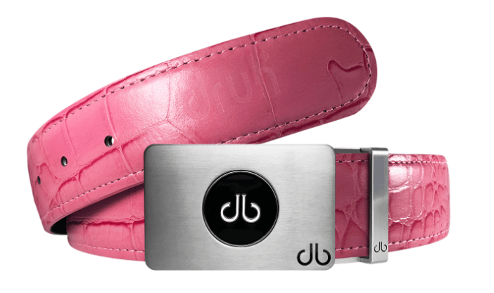Pink / Ballmarker Crocodile Leather Belts Druh Belts USA