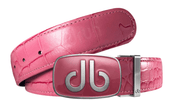 Pink / Big & Gaint Crocodile Leather Belts Druh Belts USA