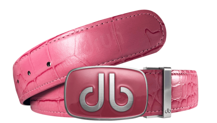 Pink / Big & Gaint Crocodile Leather Belts Druh Belts USA