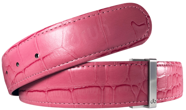 Pink Crocodile Leather Collection Druh Belts USA