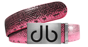 Pink / Infill Snakeskin Leather Belts Druh Belts USA