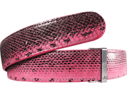 Pink Golf Belt - Snakeskin Leather - Druh Belts