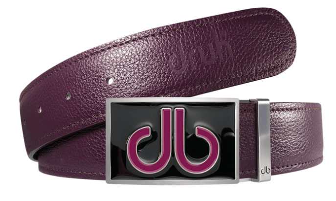 Purple / Double Infill Full Grain Leather Belts Druh Belts and Buckles | US & Canada