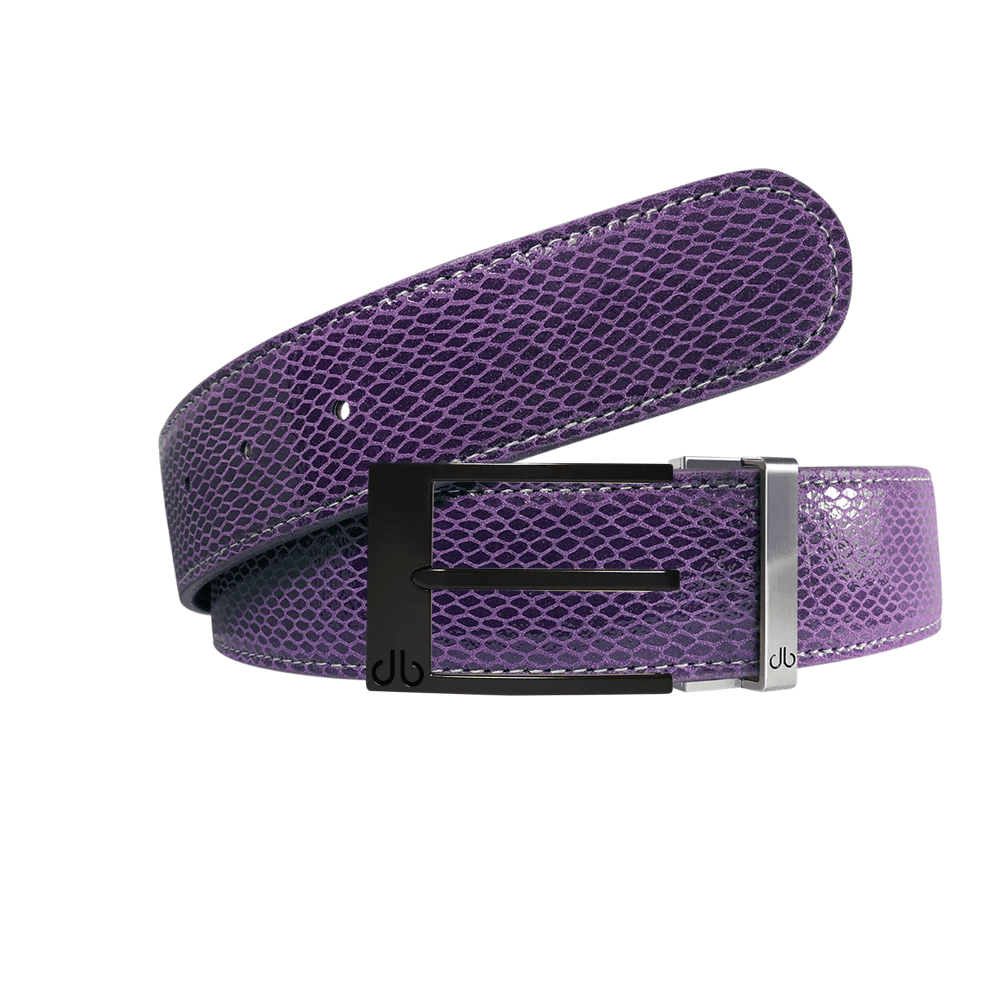 Purple Snakeskin Leather Collection Druh Belts USA