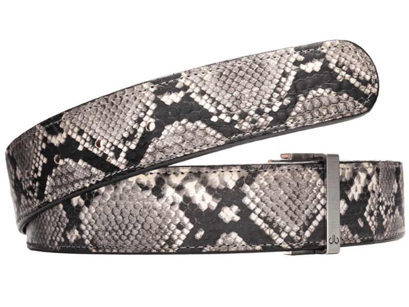 Python Snakeskin Leather Belt Strap from Druh Belts