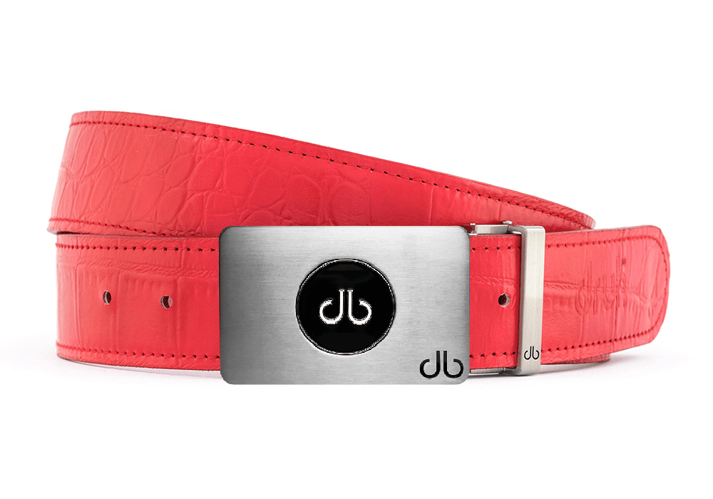 Red / Ballmarker Crocodile Leather Belts Druh Belts USA