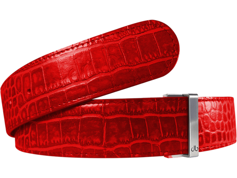 Red Crocodile Leather Collection Druh Belts USA