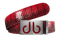 Red / Infill Snakeskin Leather Belts Druh Belts USA