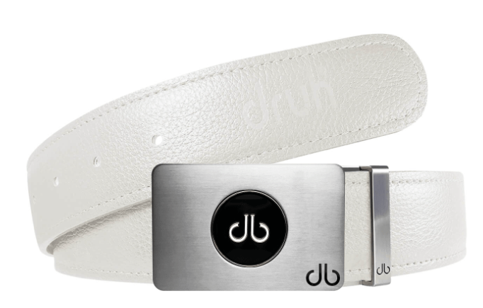 White / Ballmarker Full Grain Leather Belts Druh Belts and Buckles | US & Canada