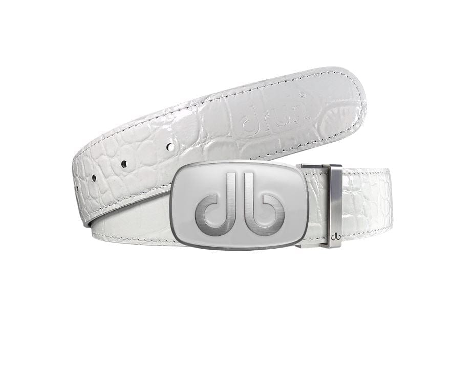 White / Big & Gaint Crocodile Leather Belts Druh Belts USA