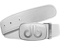 White / Big Ostrich Leather Belts Druh Belts and Buckles | US & Canada
