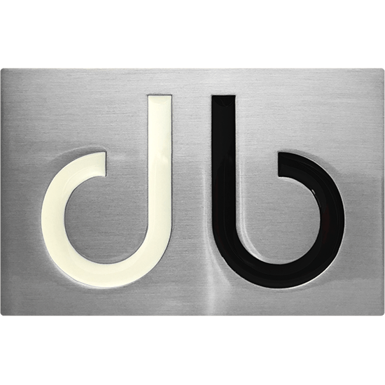 Druh db Two Tone Infill Buckle - White and Black
