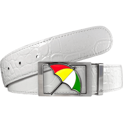 Arnold Palmer Golf Belt Crocodile Leather White