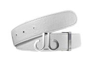 White / Icon Ostrich Leather Belts Druh Belts and Buckles | US & Canada
