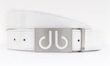 White / Infill Ostrich Leather Belts Druh Belts and Buckles | US & Canada