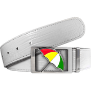 Arnold Palmer Leather White Golf Belt Lizard