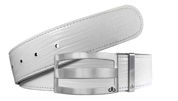 White Lizard / Three Bar Lizard Leather Belts Druh Belts and Buckles | US & Canada