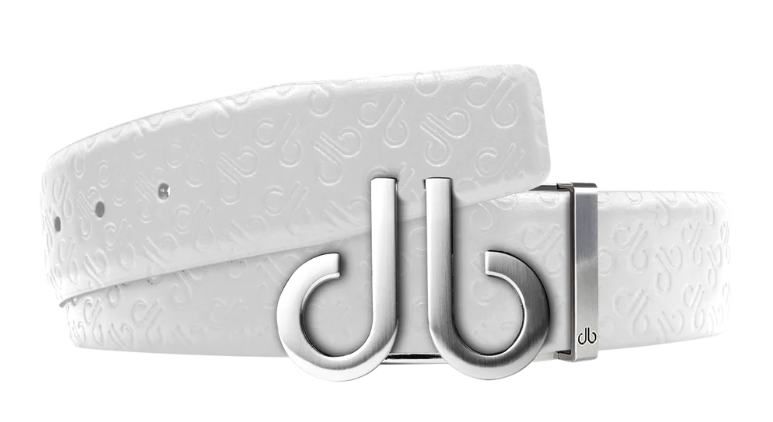 Embossed Leather Belt - db Icon Pattern