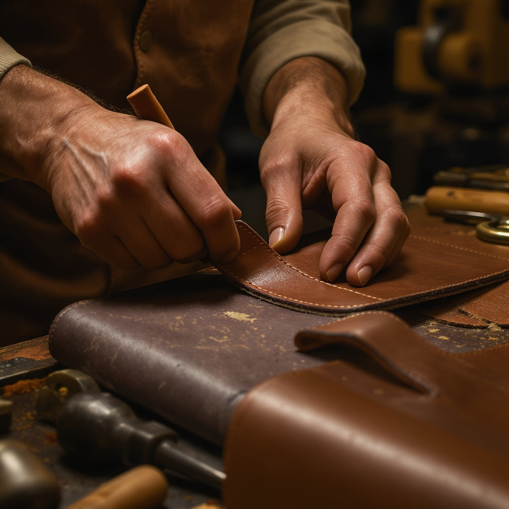 Master artisan crafting a DRUH belt